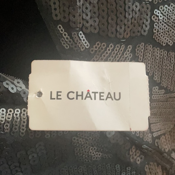 LE CHÂTEAU WOMAN MIDI LONG SLEEVE SEQUIN BLACK DRESS - Picture 8 of 15